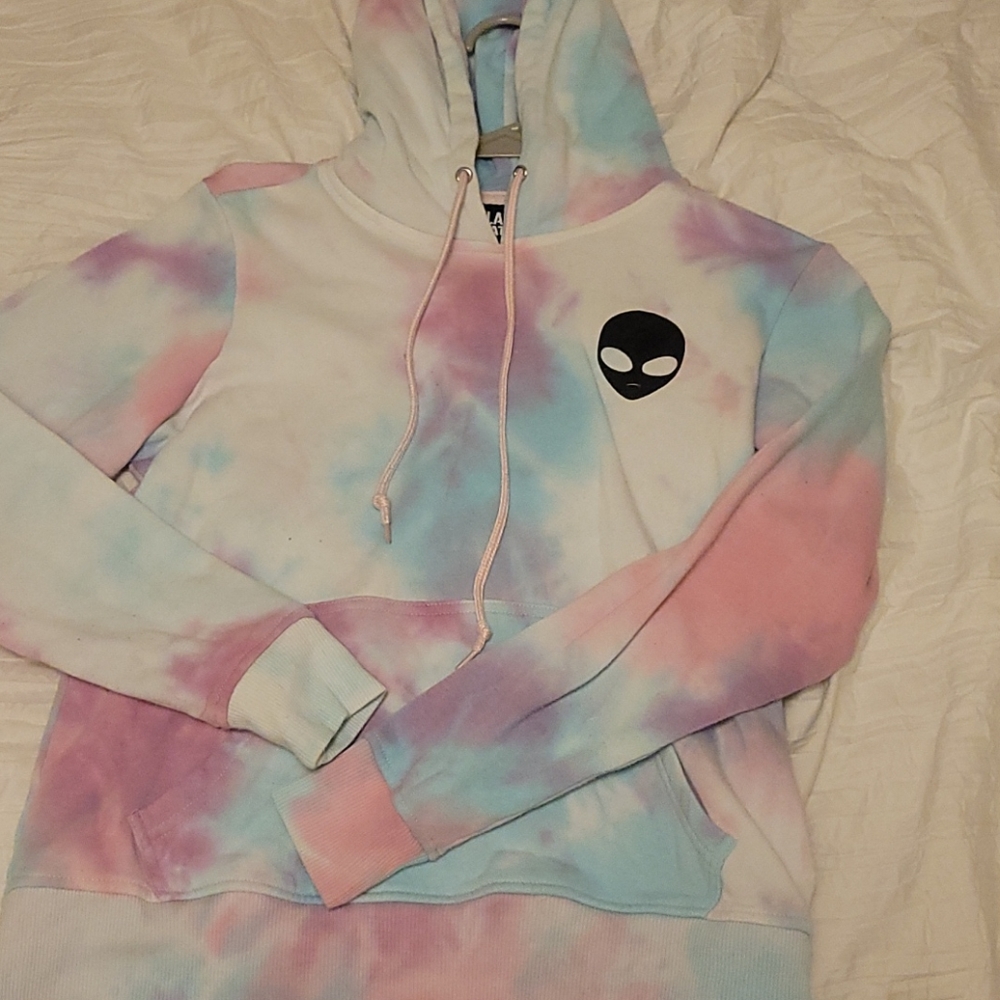 Tiedye alien hoodie
